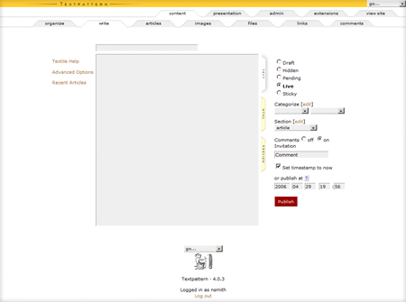 Textpattern