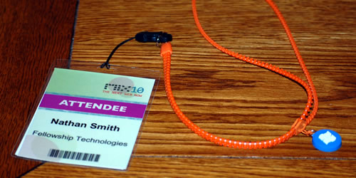 zippered badge