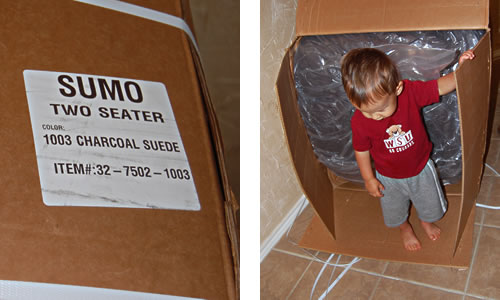 bean bag Chair - unboxing