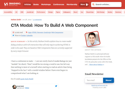 CTA Modal: How to build a web component